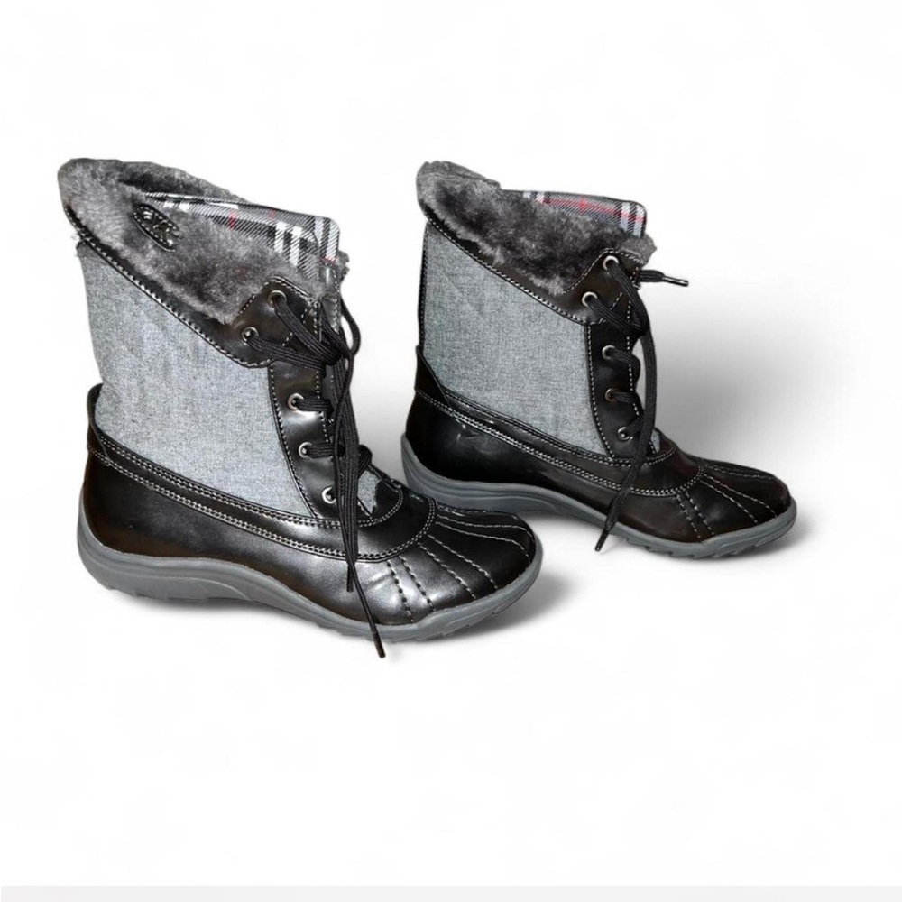 Stylish Black and Gray Winter Boots